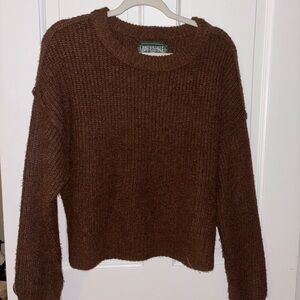 American Eagle Outfitters Brown Crew Neck Sweater Cozy Knit